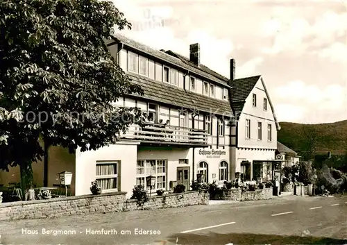 AK / Ansichtskarte  Hemfurth-Edersee Haus Bergmann Hemfurth-Edersee