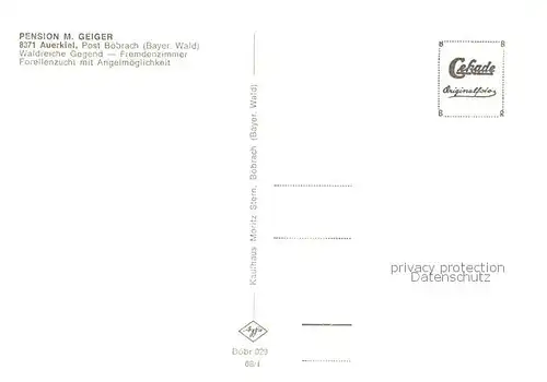 AK / Ansichtskarte  Auerkiel_Viechtach Panorama Pension Geiger Gaststube Stein-Kapelle Auerkiel Viechtach