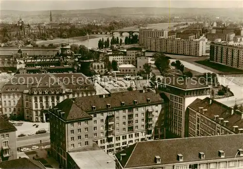 AK / Ansichtskarte  Dresden_Elbe Blick vom Rathausturm 