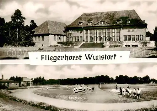 AK / Ansichtskarte  Wunstorf Fliegerhorst Offiziers Kasino Sportplatz Wunstorf