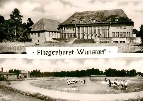 AK / Ansichtskarte 73832042 Wunstorf Fliegerhorst Offiziers Kasino Sportplatz Wunstorf