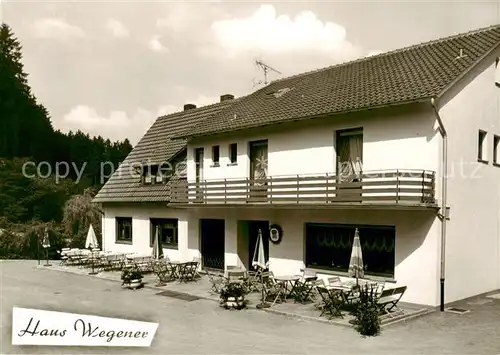 AK / Ansichtskarte  Niedermarsberg Cafe Restaurant Pension Haus Wegener Niedermarsberg