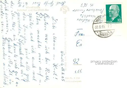 AK / Ansichtskarte Wandlitzsee_Wandlitz Bahnhof und Eis Milch Bar 