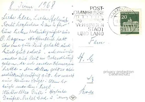 AK / Ansichtskarte Harburg_Hamburg Schwimmhalle Harburg Hamburg