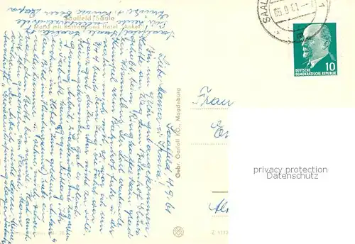 AK / Ansichtskarte Saalfeld_Saale Markt mit Rathaus und Hotel Anker Saalfeld_Saale