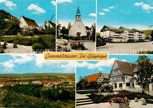 AK / Ansichtskarte Gammelshausen_Goeppingen Teilansichten Kirche Panorama Gammelshausen Goeppingen