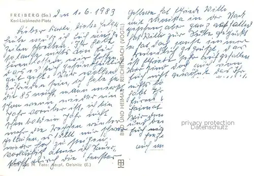 AK / Ansichtskarte Freiberg__Sachsen Karl Liebknecht Platz 
