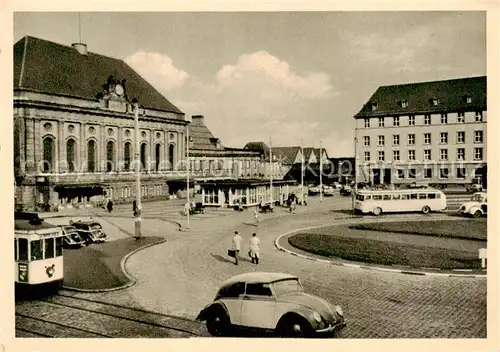 AK / Ansichtskarte Hamm__Westfalen Bahnhofsplatz 