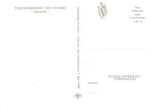 AK / Ansichtskarte Wunstorf Fliegerhorst Badeanstalt Wunstorf