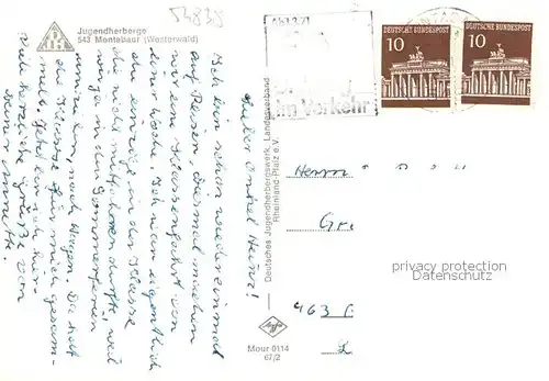 AK / Ansichtskarte Montabaur_Westerwald Jugendherberge Montabaur_Westerwald