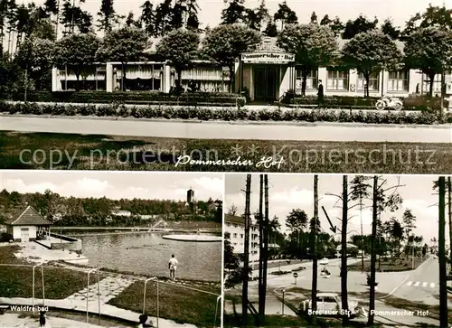 AK / Ansichtskarte Mittwald_Espelkamp Pommerscher Hof Waldfreibad Breslauer Strasse  Mittwald Espelkamp