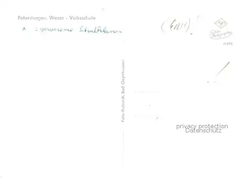 AK / Ansichtskarte Petershagen_Weser Volksschule Petershagen Petershagen Weser