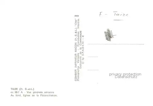 AK / Ansichtskarte Taize_71_Saone et Loire Vue generale aerienne Eglise de la Reconciliation 