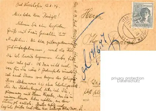 AK / Ansichtskarte Bad_Woerishofen Hotel Kreuzer Bad_Woerishofen