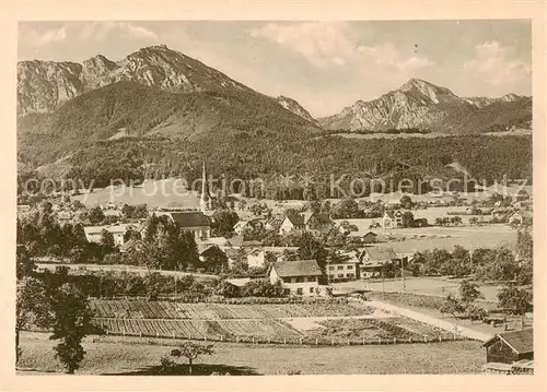 AK / Ansichtskarte Siegsdorf__Oberbayern Bergen mit Hochfelln und Hochgern Gasthof Zum Hochfelln 