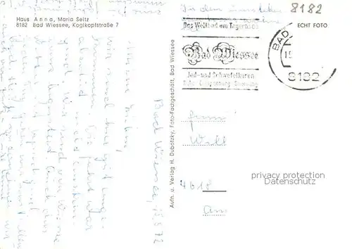 AK / Ansichtskarte Bad_Wiessee_Tegernsee Haus Anna Bad_Wiessee_Tegernsee