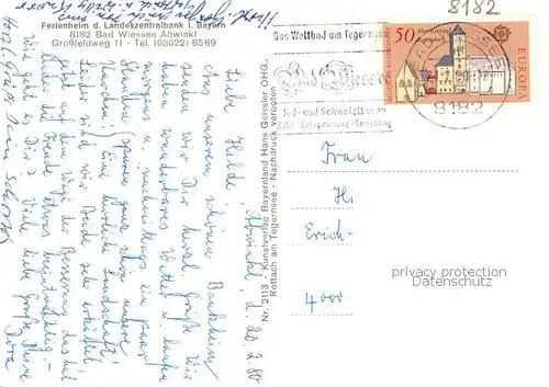 AK / Ansichtskarte Bad_Wiessee_Tegernsee Ferienheim der LZB Bayern Bad_Wiessee_Tegernsee