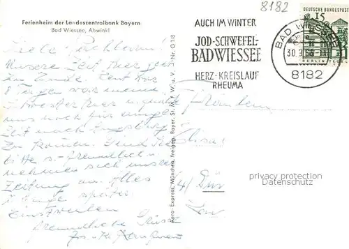 AK / Ansichtskarte Bad_Wiessee_Tegernsee Ferienheim der LZB Bayern Bad_Wiessee_Tegernsee