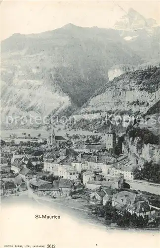 AK / Ansichtskarte St_Maurice__Valais_VS Panorama 