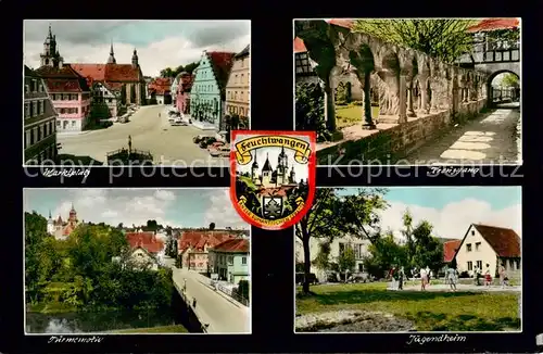 AK / Ansichtskarte Feuchtwangen Marktplatz Kreuzgang Tuermemotiv Jugendheim Feuchtwangen