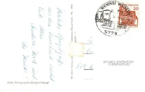 AK / Ansichtskarte Wenholthausen Wennetal Panorama Wenholthausen