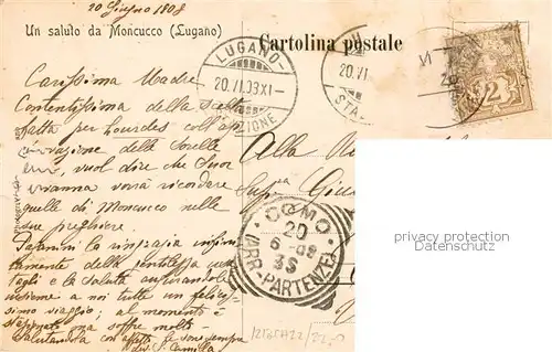 AK / Ansichtskarte Moncucco_Lugano_Lago_di_Lugano_TI Panorama 