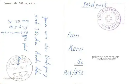 AK / Ansichtskarte Isone_TI Panorama Feldpost 
