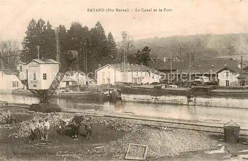 AK / Ansichtskarte Bayard_ sur Marne_52_Haute Marne La Canal et la Port 