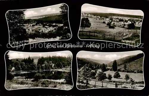 AK / Ansichtskarte Neuhaus_Solling Panorama Lakenhausteich Holzmindetal Landschaft Neuhaus Solling