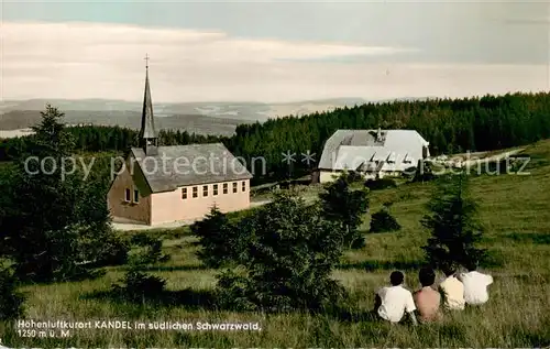 AK / Ansichtskarte Kandel_Breisgau Hoehenluftkurort Berggasthaus Kandelhof Fernsicht Kandel Breisgau