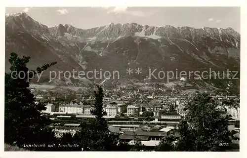 AK / Ansichtskarte Innsbruck_Tirol_AT Stadtpanorama mit Nordkette Karwendelgebirge 