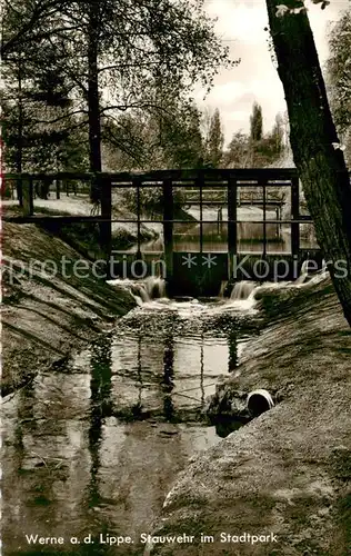 AK / Ansichtskarte Werne__Lippe_Muenster_Westfalen Stauwehr im Stadtpark 