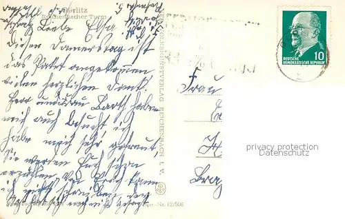 AK / Ansichtskarte Goerlitz__Sachsen Reichenbacher Turm 