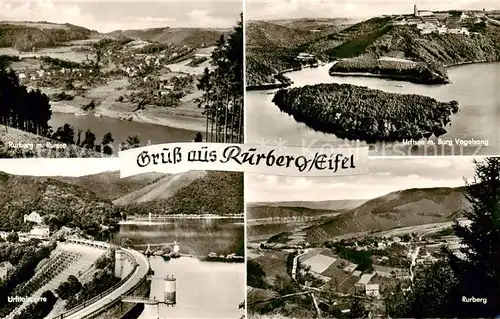AK / Ansichtskarte Rurberg_Simmerath Landschaftspanorama mit Rursee Urftsee Burg Vogelsang Urfttalsperre Rurberg 