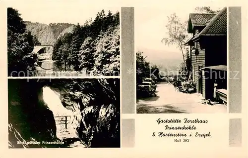 AK / Ansichtskarte Hartenstein_Zwickau_Sachsen Gaststaette Forsthaus Prinzenhoehle Muldental 