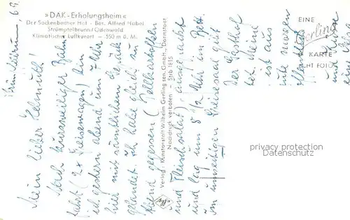 AK / Ansichtskarte Struempfelbrunn DAK Erholungsheim Gastraum Sockenbacher Hof Struempfelbrunn