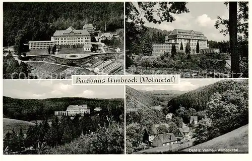 AK / Ansichtskarte Hagen_Westfalen Kurhaus Ambrock im Volmetal Dahl und Volme im Asmecketal Hagen_Westfalen