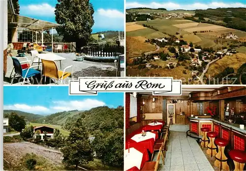 AK / Ansichtskarte Rom_Morsbach Hotel zum Roemertal Terrasse Bar Fliegeraufnahme Rom_Morsbach
