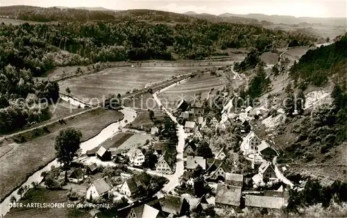 AK / Ansichtskarte 73832535 Ober-Artelshofen_Vorra mit Hohenstein an der Pegnitz Fliegeraufnahme 