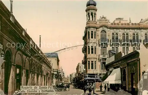 AK / Ansichtskarte  Rosario_Santa_Fe_Argentina Calle Cordoba y Corrientes 