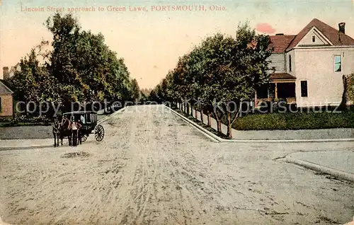 AK / Ansichtskarte  Portsmouth_Ohio_USA Lincoln Street approach to Green Lawn 