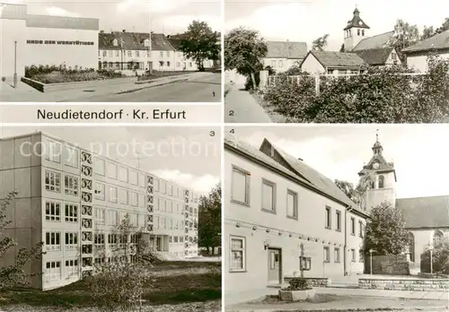 AK / Ansichtskarte 73832676 Neudietendorf Haus der Werktaetigen Teilansicht Lenin Oberschule Kultur und Jugendzentrum Neudietendorf
