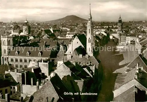 AK / Ansichtskarte  Goerlitz__Sachsen mit Landeskrone 