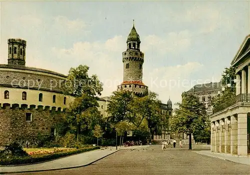 AK / Ansichtskarte  Goerlitz__Sachsen Kaisertrutz mit Reichenbacher Turm und Gerhart Hauptmann Theater 