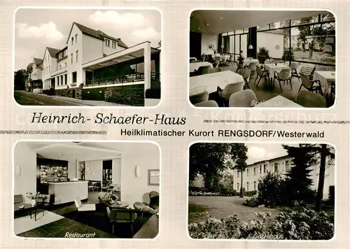AK / Ansichtskarte 73832706 Rengsdorf Heinrich-Schaefer-Haus Speisesaal Restaurant Gaestehaus Rengsdorf