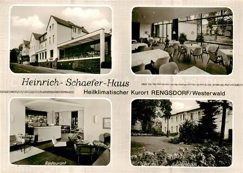 AK / Ansichtskarte  Rengsdorf Heinrich-Schaefer-Haus Speisesaal Restaurant Gaestehaus Rengsdorf