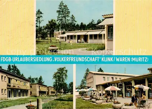 AK / Ansichtskarte  Klink_Waren FDGB Urlaubersiedlung Voelkerfreundschaft Klink Waren