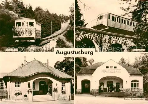 AK / Ansichtskarte  Augustusburg Drahtseilbahn Stationen Augustusburg