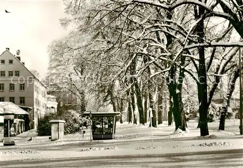 AK / Ansichtskarte 73832742 Freiberg__Sachsen Karl Liebknecht Platz im Winter 