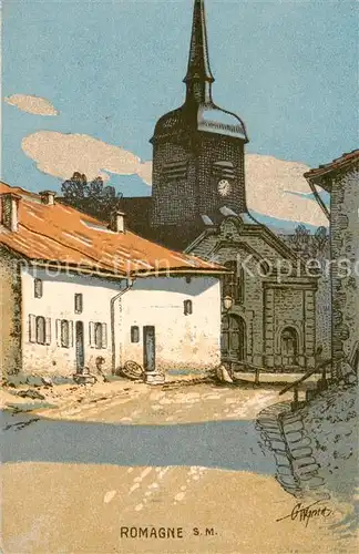 AK / Ansichtskarte Romagne sous Montfaucon_55_Meuse Ortsmotiv mit Kirche 